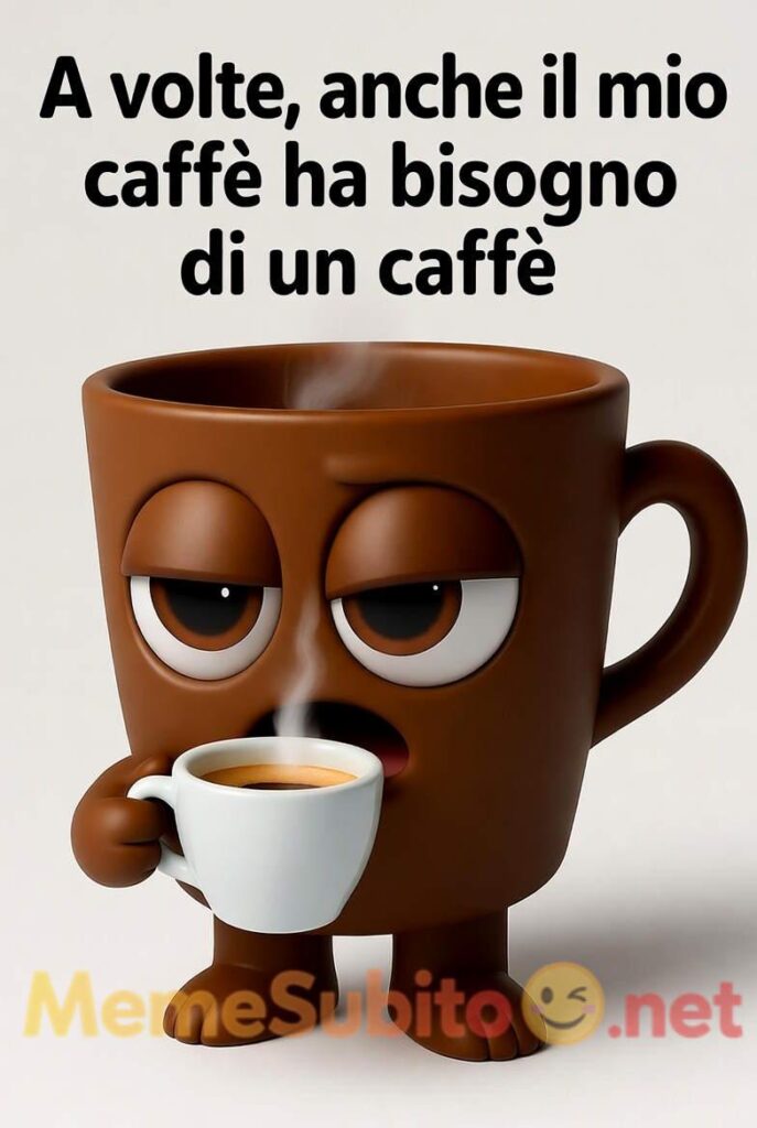 A volte anche il mio caffè ha bisogno di un caffè