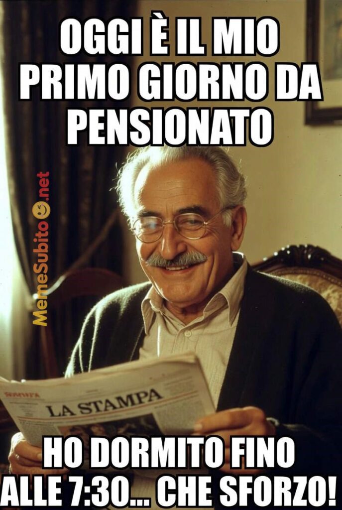 Nonno in pensione