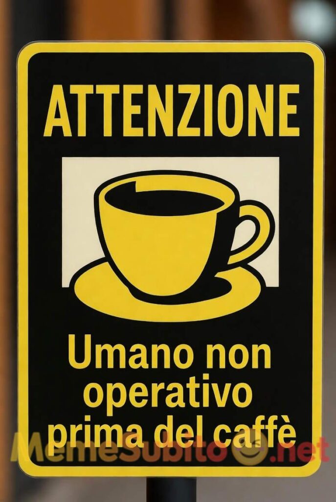 Umano non operativo prima del caffè 2