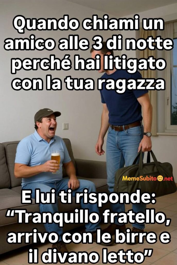 Amicizia per la vita – Meme amicizia divertente