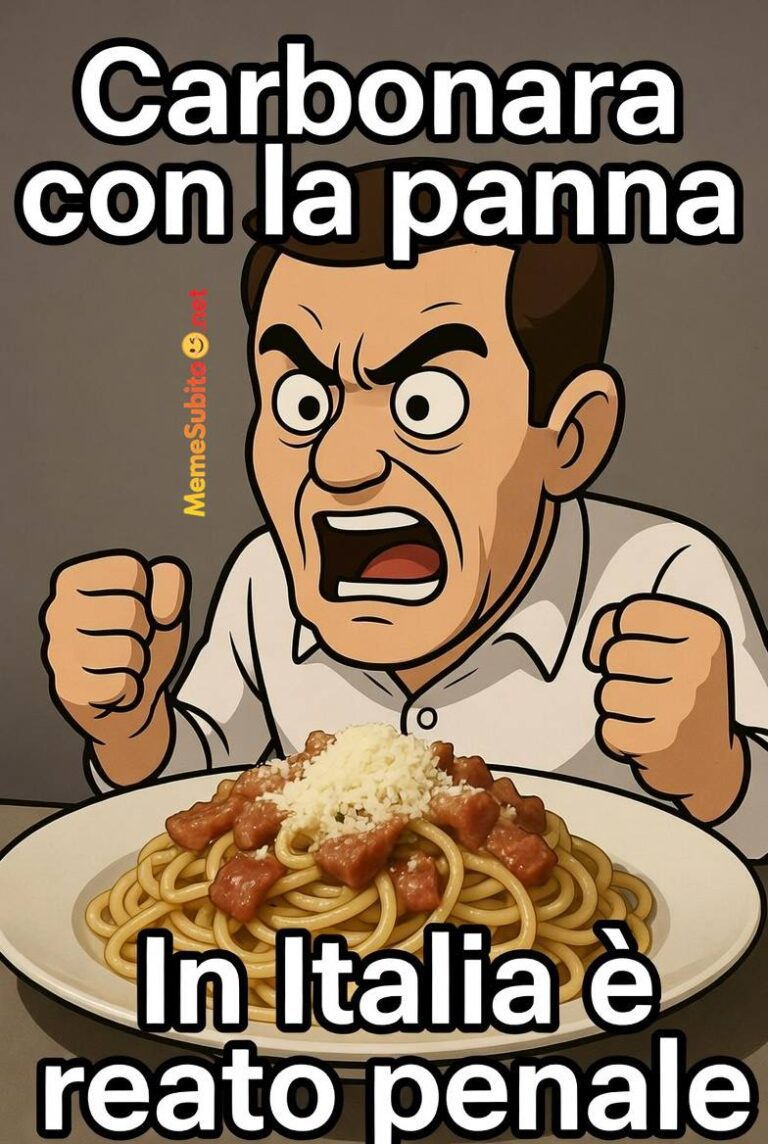 Meme cibo italiano #4 – L'italiano a tavola