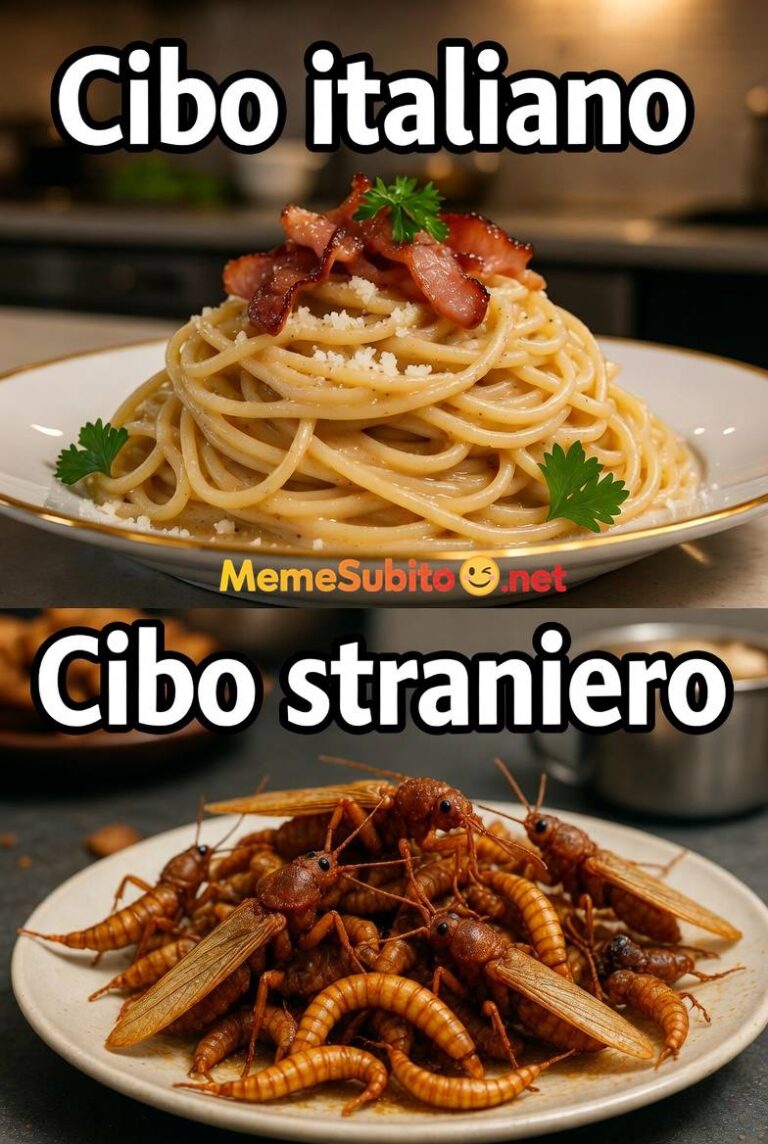 Meme cibo divertente #12 – La dieta degli italiani