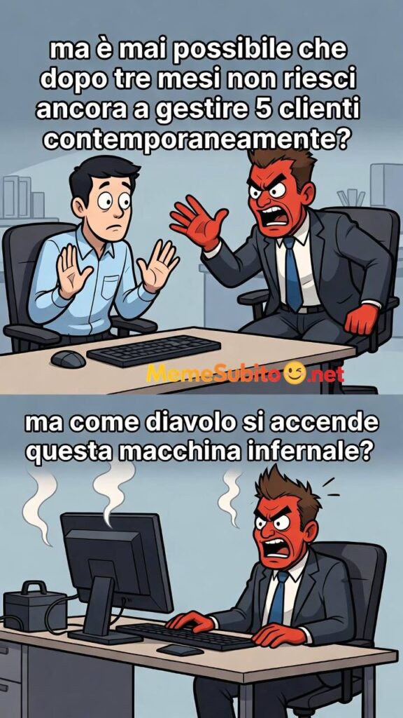 Meme ufficio divertente #17 – Colleghi d'ufficio italiani
