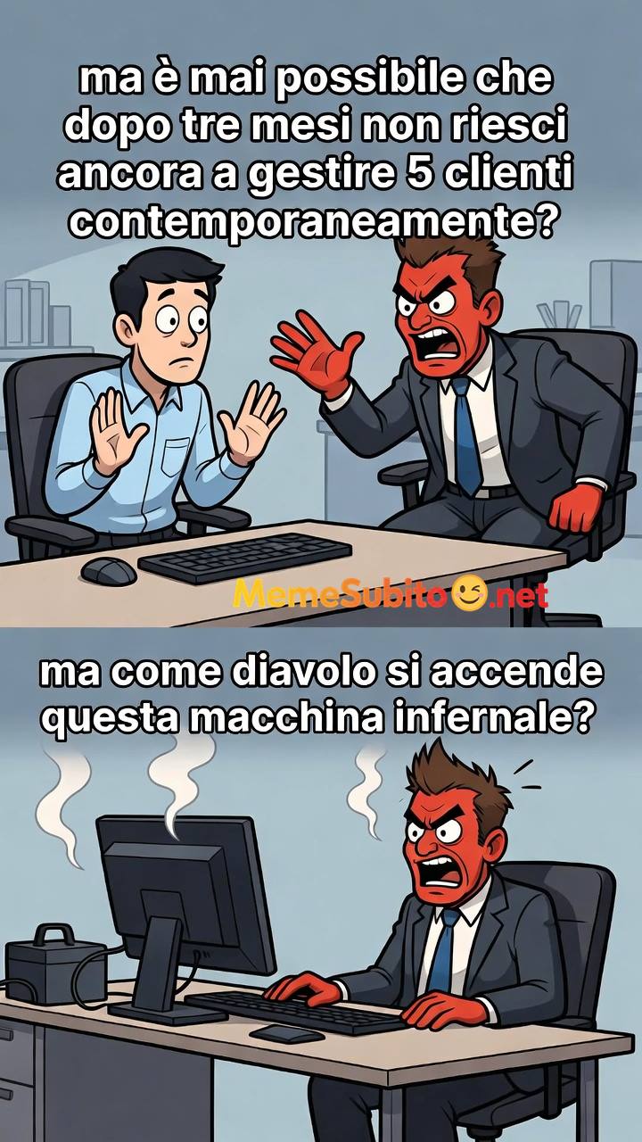 Meme ufficio divertente #17 – Colleghi d'ufficio italiani