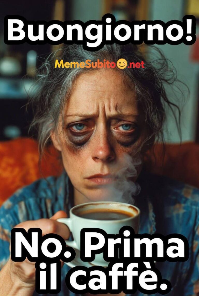 Meme caffè italiano #11 – Prima del caffè sono pericoloso