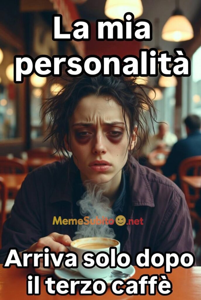 Meme caffè divertente #5 – Caffè mattutino italiano esilarante
