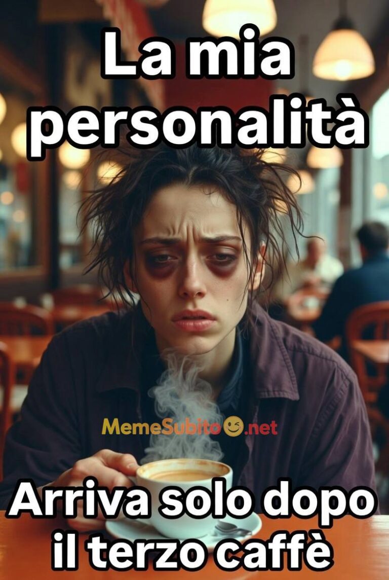 Meme caffè divertente #5 – Caffè mattutino italiano esilarante