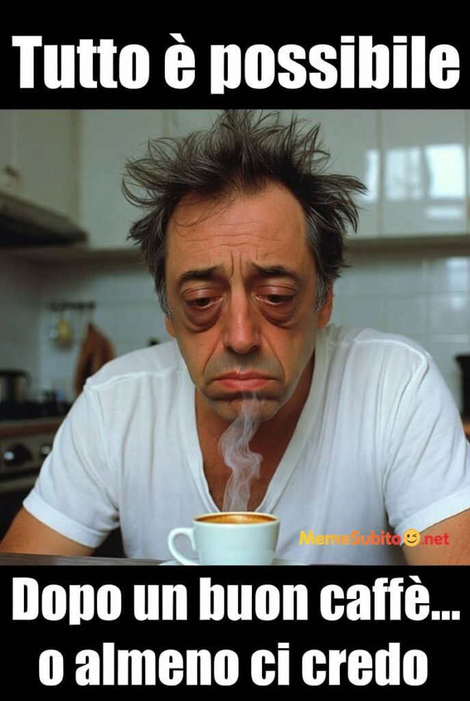 Meme caffè esilarante #7 – Il caffè è un diritto italiano