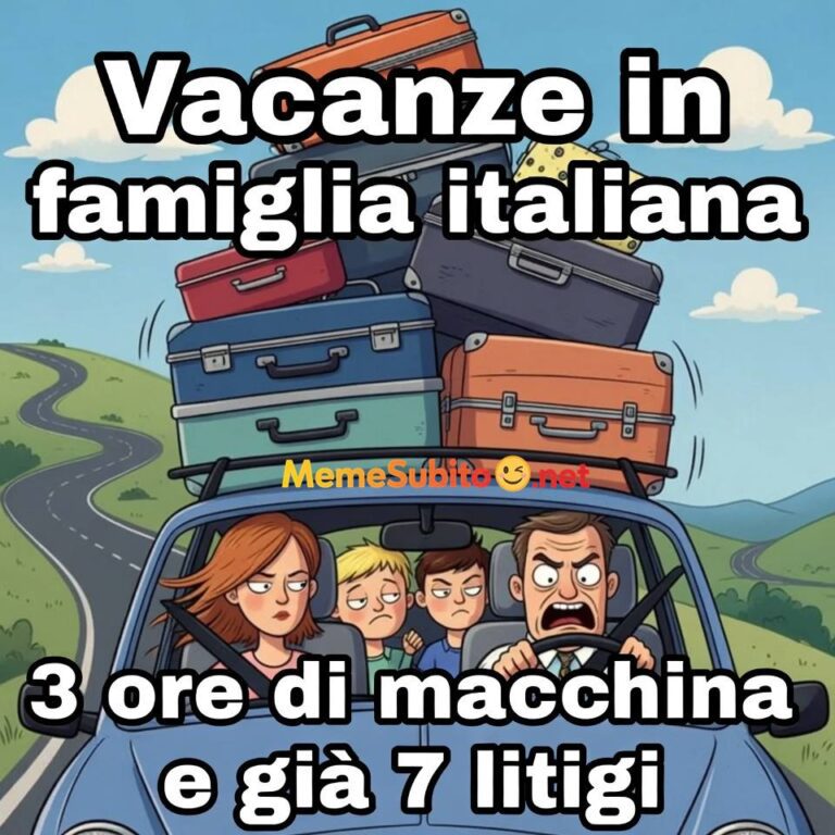 Meme famiglia esilarante #11 – Riunioni di famiglia italiane