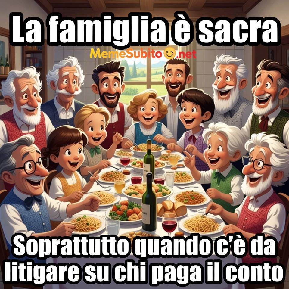 Meme famiglia italiana #1 – La famiglia italiana per eccellenza